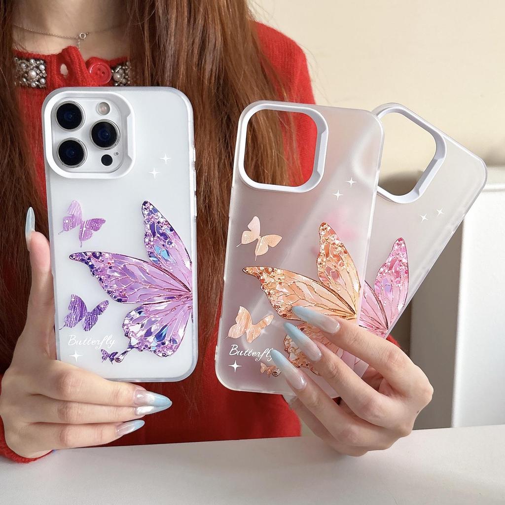 INS Butterfly Phone Case for iPhone 17 Pro Max and iPhone 14/13 - Soft, Stylish Design