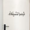 Добро пожаловать домой, слоган, бабочка, наклейка на стену, скандинавская деревянная дверь, самоклеющаяся наклейка для гостиной, язык, наклейка на дверь