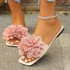 Slippers for Women 2025 Spring New Style Women's Fashion Flower Leisure Flat Bottom Beach Cool Slippers