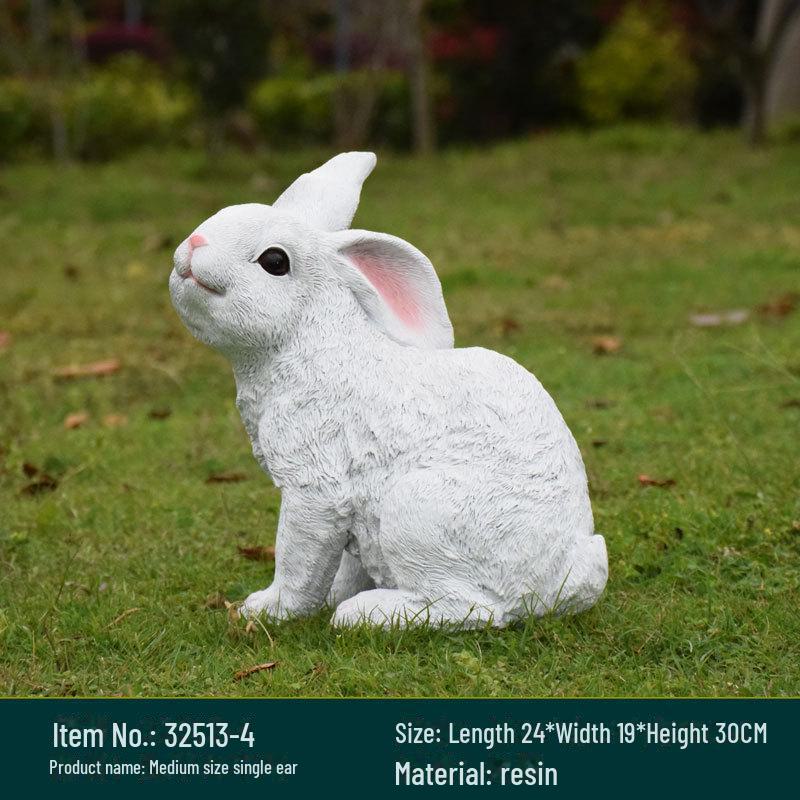 Садовые фигурки кроликов из смолы: Декоративные имитационные животные