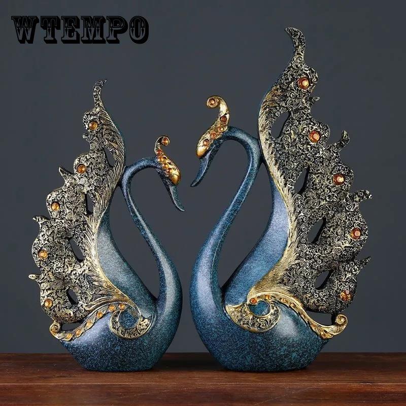 Свадебный подарок, креативное украшение дома, спальня, гостиная, винный шкаф, ТВ-шкаф, европейский стиль, лебединые украшения