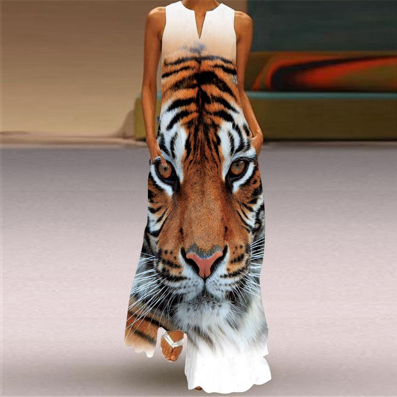 GMXIA Женская мода лето весна повседневные платья без рукавов с v-образным вырезом