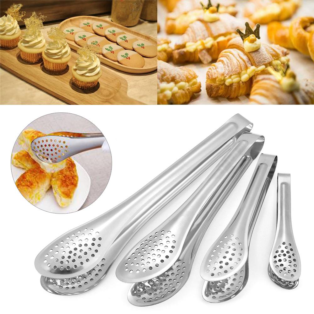 Utensils Barbecue Salad Serving Anti-heat Food Clip Buffet Clamp Stainless Steel BBQ Tongs