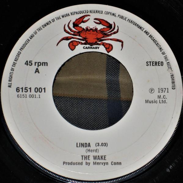 7inch Record WAKE - Linda 6151001 Carnaby 1971 UK Rock Used