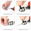 Housolution Micro Drill, 1/4 Inch (0.6-6mm) Hand Drill for Woodworking and Metal, 0.8-3mm Drill Bits, 10-Piece Set, Stainless Steel, Double Gear, DIY