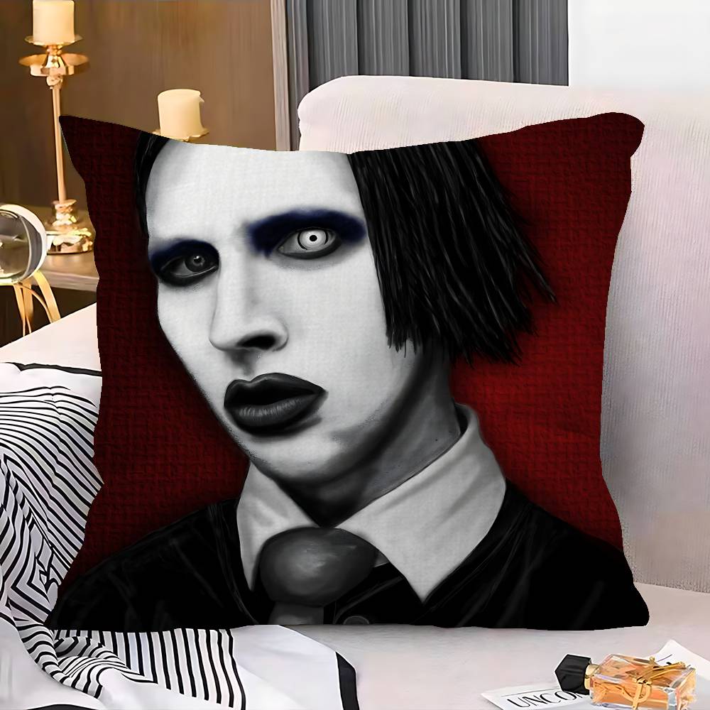 Rock Band M-Marilyn M-Manson Наволочка Подушка Чехол для Подушки Обивка Диван Плед Декор Дома Наволочка