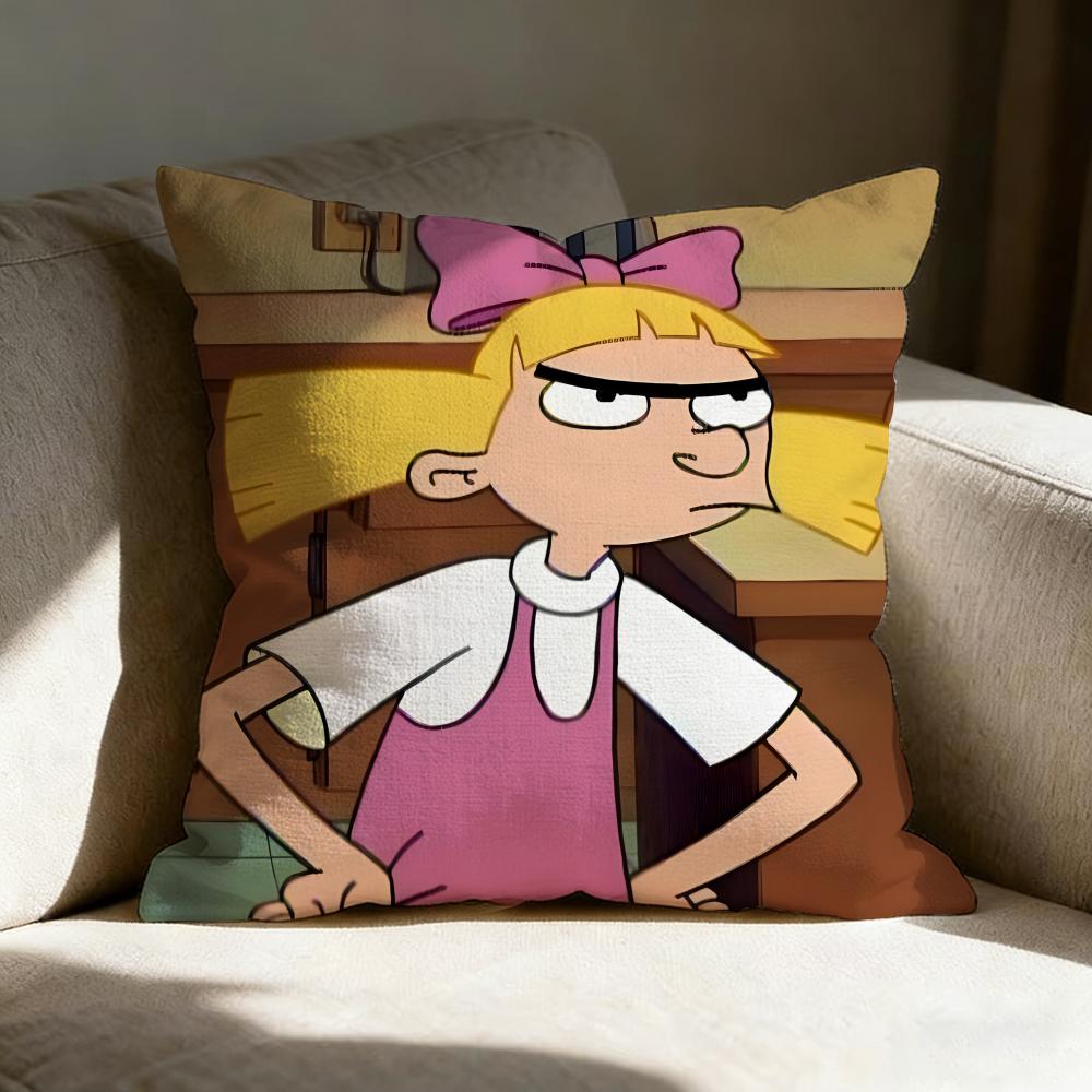 Hey Aarnold Cartoon Pillow Case Pillowcase Doublesided Printed Sofa Cushion Bedroom Headboard Pillow