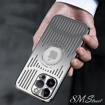 Роскошный магнитный чехол с беспроводной зарядкой для iPhone 17 16 15 12 14 13 Pro Max из алюминиевого сплава, с теплоотводом, противоударный