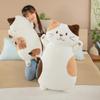 Cute Rabbit Hair Cheese Cat Plush Toy Children Sleeping Pillow Home Sitting Cushion Girl Birthday Gift