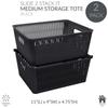 Slide 2 Stack It Plastic Storage Tote Baskets 2 Pack Stackable Organizing Bins with Handles Maximize Storage Space Home