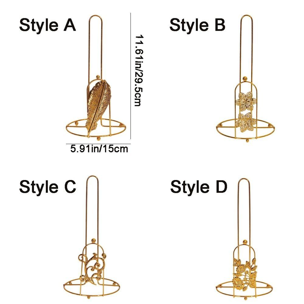 Free Standing Tree Paper Towel Holder Gold Vertical Paper Shelf Practical Tissue Stand  For Home