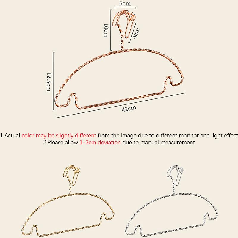 Rose Gold/Gold Twisted Metal Hangers,High-quality Traceless Hanger for Clothes Shirt,Anti-bulge Hangers for Gentle on Your Coats