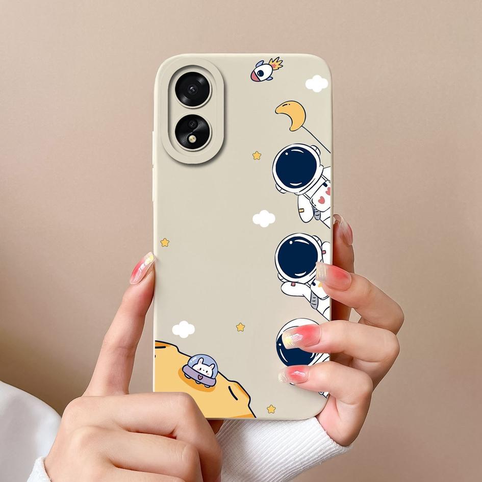 Case For OPPO A2 A38 A58 A78 A79 Realme 11 Pro Plus Cover Cute Pilot Liquid Silicone Shockproof Screen Protector Phone Bumper Matte For OPPO Shell