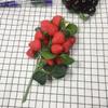 Пластиковая ветка с искусственной клубникой и ягодами, для DIY, имитация растения, фрукты, стол