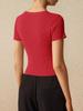 Women's Ribbed Knit Cropped Cardigan Short Sleeve Button Down Slim Fit Sweater Top
