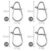 100PCS Stainless Steel Fishing Hanging Snap Silver Oval Split Rings Fishing Tools