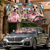 Fashion Lively Dalmatian Sun Visor Universal Car Windshield Sunshade - Foldable UV Block for Heat Insulation Lightweight