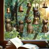 Cat Wind Chime Outdoor Kitten Design Wind Chime Garden Metal Cat Statue Hanging Memorial Ornament for Porch Decoration Cat Lovers Gift