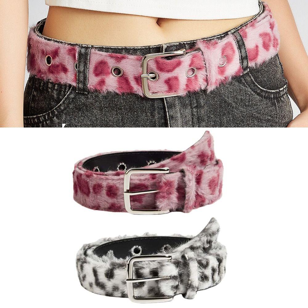 Trend Women's Belt Leopard Print Adjustable Waist Belt Pin Buckle Waistband Jeans Accessories