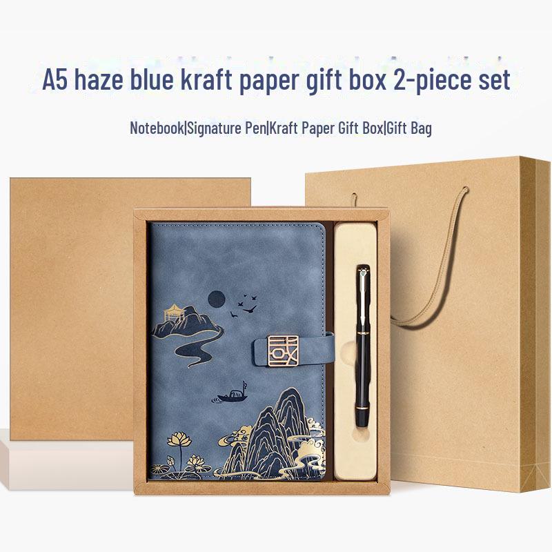 Подарочный набор из блокнотов формата А5 «Культура и творчество» — сувенир в китайском стиле с индивидуальным логотипом