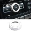 Aluminium Alloy Car Air Conditioner Knob Ring Sticker Trim For Mercedes Benz C Class W204 2008-2013 Auto Interior Accessories