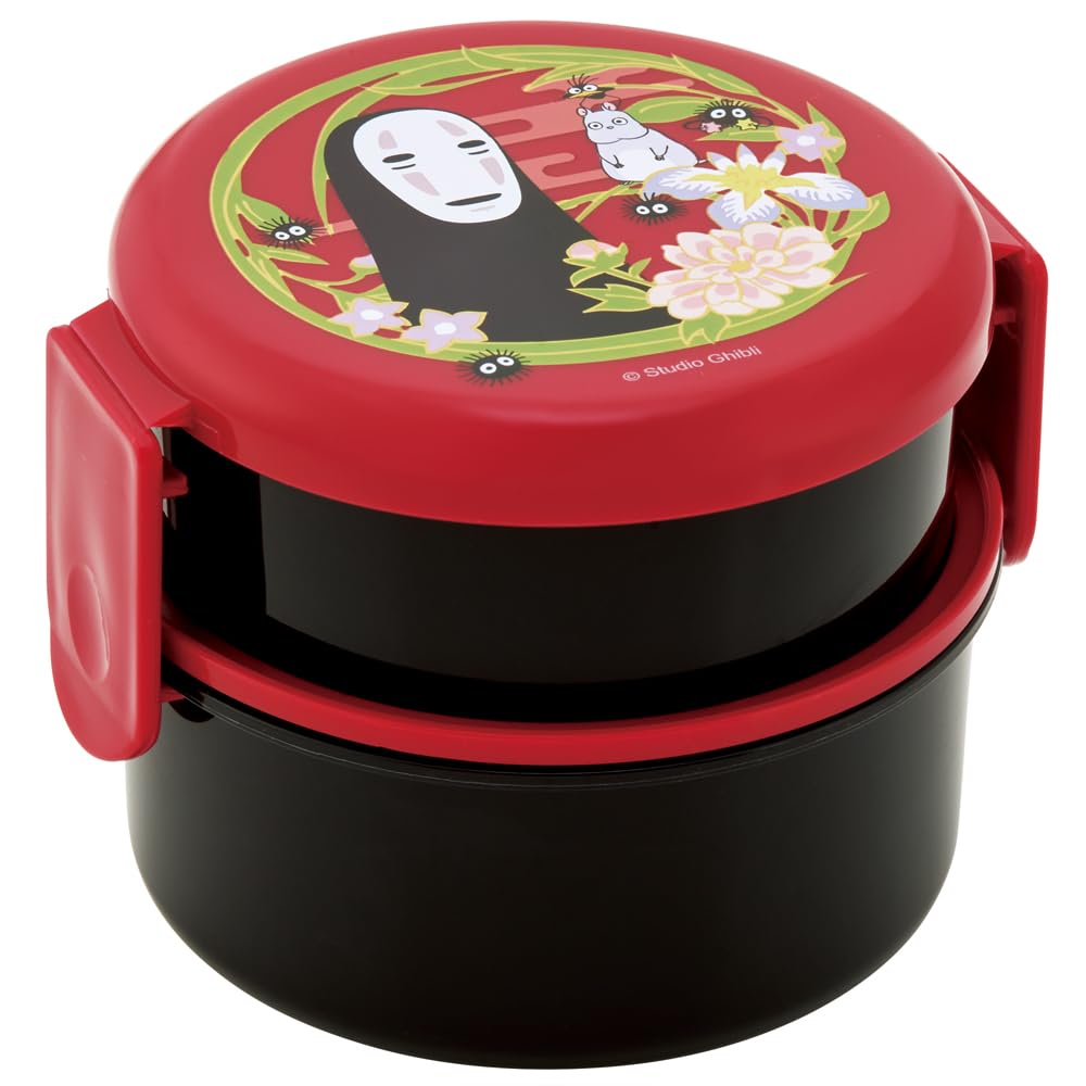 Skater Bento Box 500 мл 2-х уровневая круглая коробка для рисовых шариков антибактериальная Сделано в Японии Унесенные призраками Каонаси Энджи Студия Ghibli ONWR1AG-A