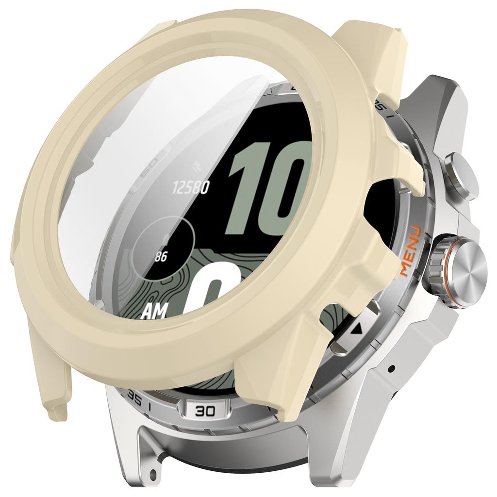 For TicWatch Atlas Watch Case PC Frame Cover with Tempered Glass Screen Film