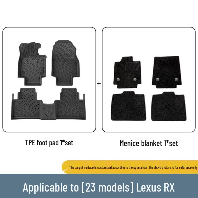 Индивидуальные коврики из ТПЭ для Lexus RX 2023-2024, включая коврик в багажник