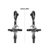 Gothic Cross Raven Punk Earrings Edgy Dark Jewelry Unique Design Ear Studs Alloy Hypoallergenic Ear Jewelry for Women