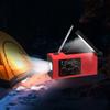 Portable Solar Power Emergency Radio USB Charger FM AM Hand-cranked Radio Plastic SOS Alarm LED Flashlight Outdoor