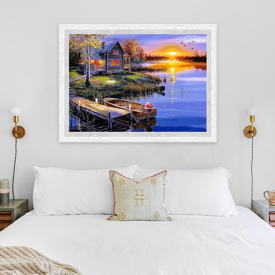 DIY 5D Алмазная вышивка Ван Гог Звездная ночь вышивка крестиком пейзаж алмазная живопись полная круглая дрель домашний декор подарок