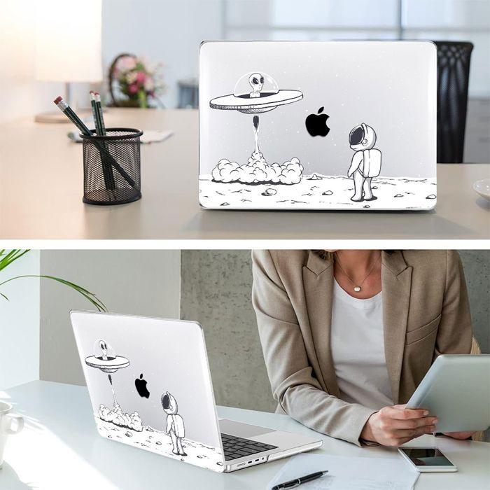 Чехол для MacBook Pro 16 дюймов M5 M4 M3 M2 M1 Pro/Max 2026 2024 2023 2021, Ультратонкая Защита с Рисунком Астронавта