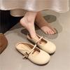 Flat-bottomed Bag Head Half Slippers Women's Summer Outer Wear 2025 New One-pedal Office Pregnant Women French Half-support Single Shoes