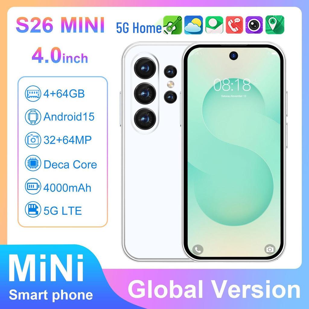 S26 Мини-мобильный телефон 4+64ГБ Android 4-дюймовый смартфон