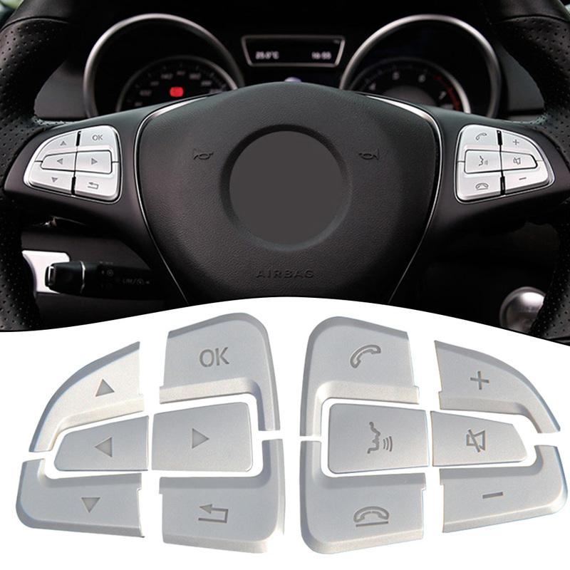 Car Styling Steering Wheel Button Trim for Mercedes For Benz E Class M Class G Class SLK Models for Audio Control
