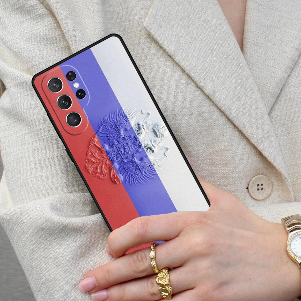 Russia Russian Flags Emblem Cell Phone Case for Samsung Galaxy S26 Ultra S25 S24 S23 S22 S21 S20 Note10 Cover