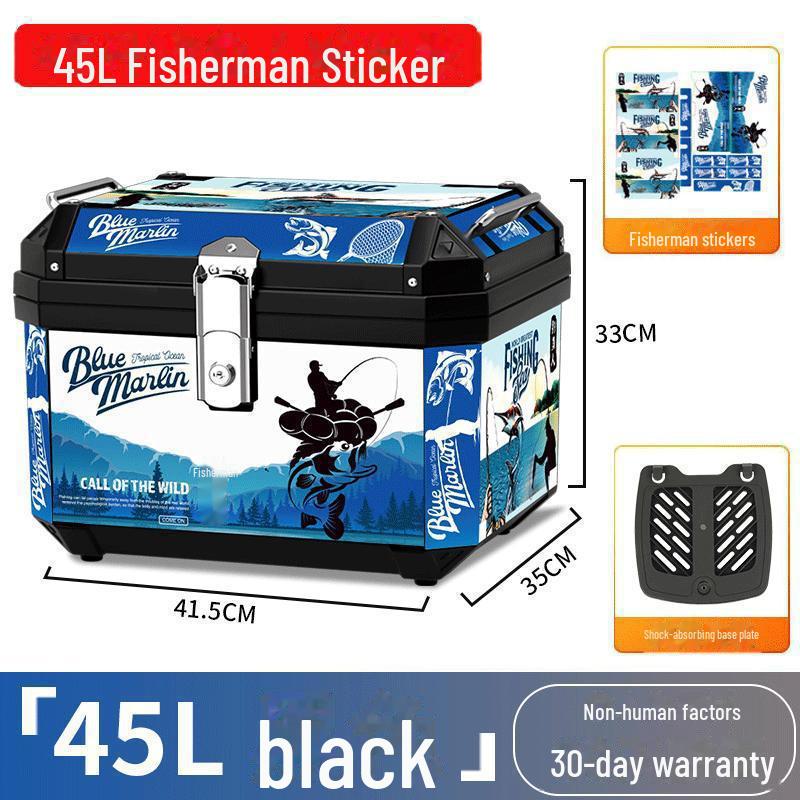 Universal Waterproof Motorcycle and Electric Scooter Trunk: Large Capacity Tail Box for Storage and Takeout