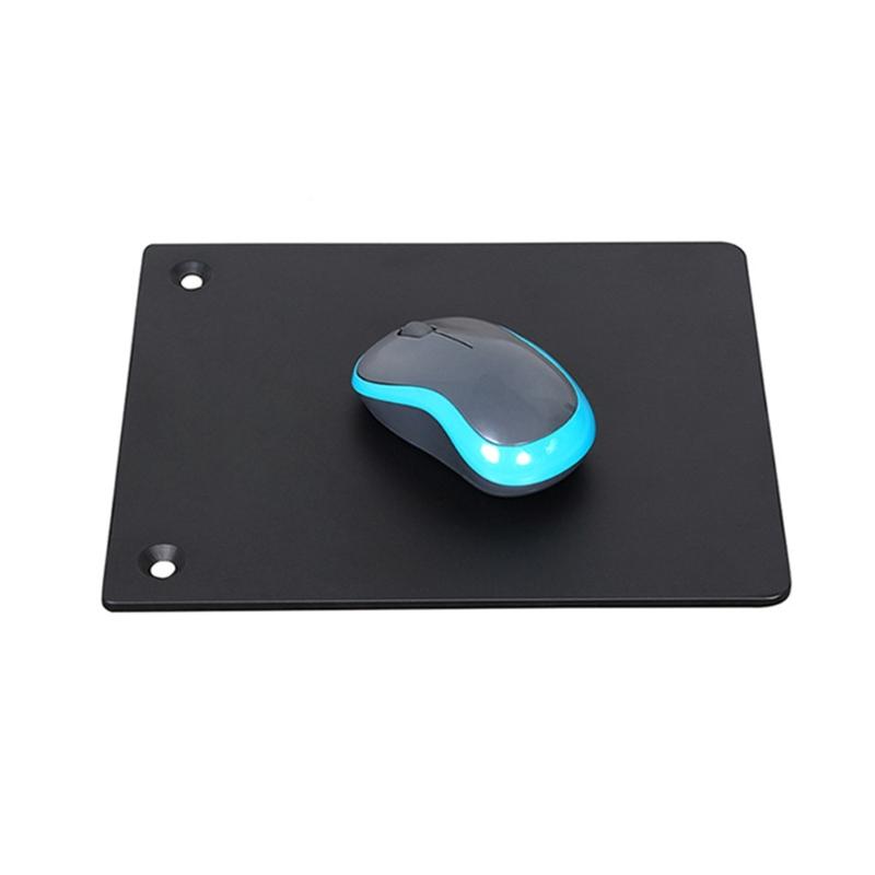 Universal Aluminum Keyboard Tray Mouse Platform Clamp On For Workstation With Antislip Surfaces And Wide Space