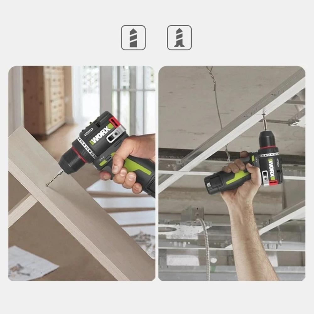 Electric Wireless Drill 12v 50nm 1800rpm Brushless Motor Home Decoration Woodworking Metallurgy Lithium Battery Pistol Drill