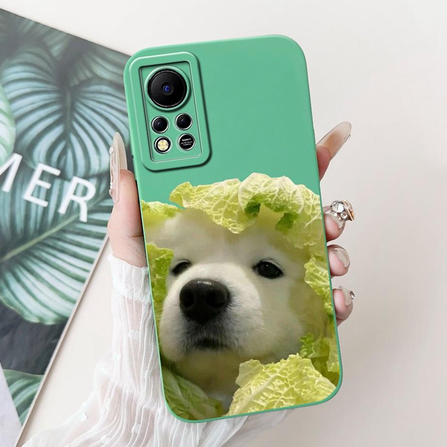 Phone Case for Infinix Hot 11s NFC X6812B Infinix Hot 11s X6812 Protection Cover Soft Liquid Silicone Coque Animals Bumper Shell