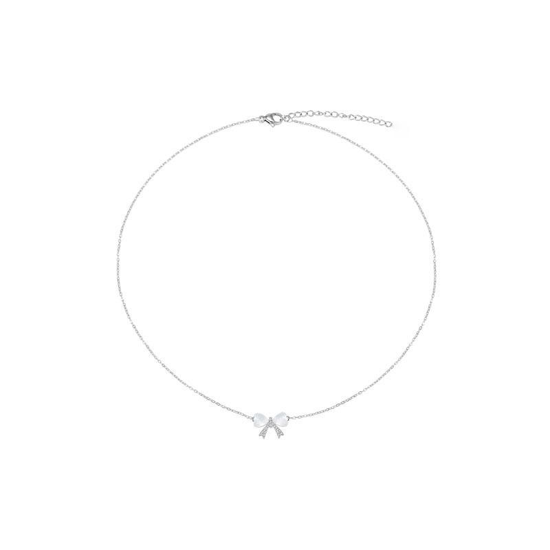 Изысканное ожерелье-бантик «кошачий глаз» для женщин, легкое, роскошное, высококачественное, нишевое, свитер, ожерелье на ключицу