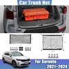 Автомобильная сетка в багажник для Kia Sorento MQ4 MK4 HEV ~2024    Органайзер Эластичная сетка со шнуром Сетчатая сумка на каркасе Автоаксессуары