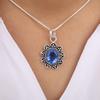 Tanzanite Gemstone 925 Sterling Silver Handcrafted Jewelry Pendant 1.37" For Wedding Gift CP-40-3