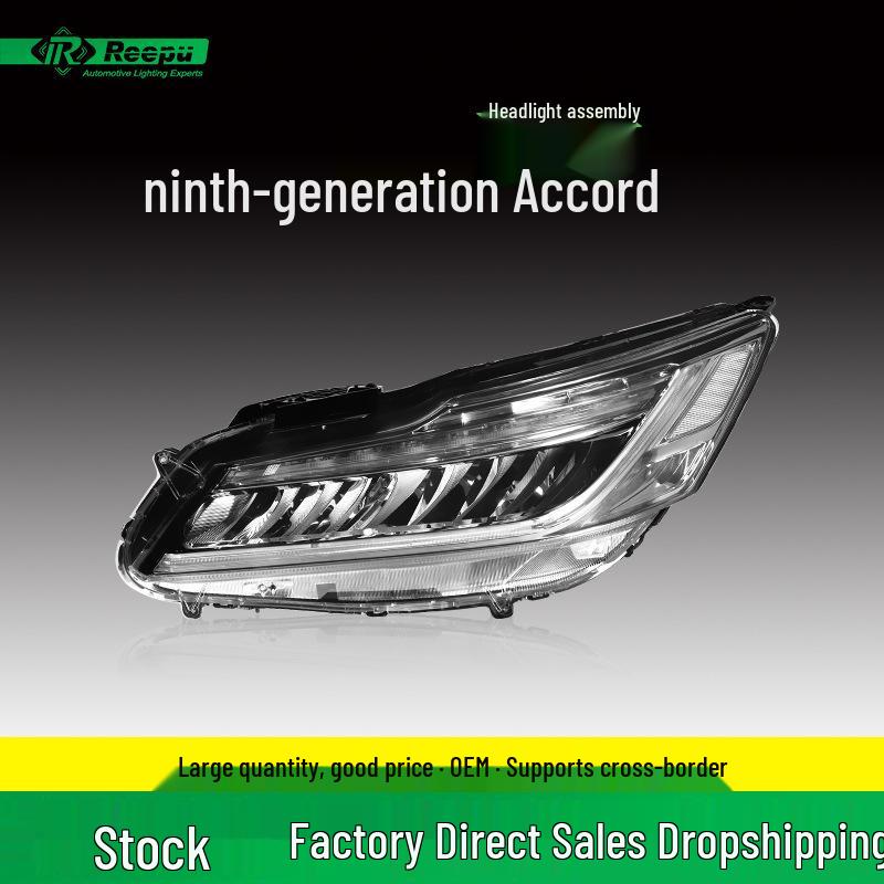 Блок-фара Honda Accord 16-18: Подходит для 9.5-го поколения, Низкая/Высокая комплектация, Оригинальная передняя часть