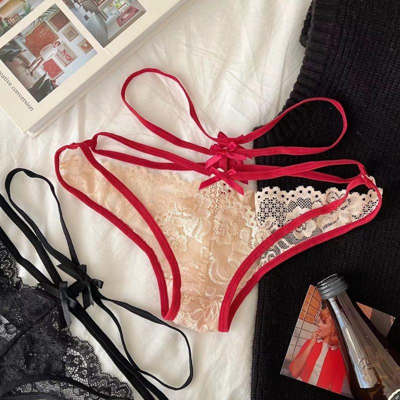 1pc Hollow Thin Strap Briefs Women Panties Underwear Lace Underpants Female Lingerie