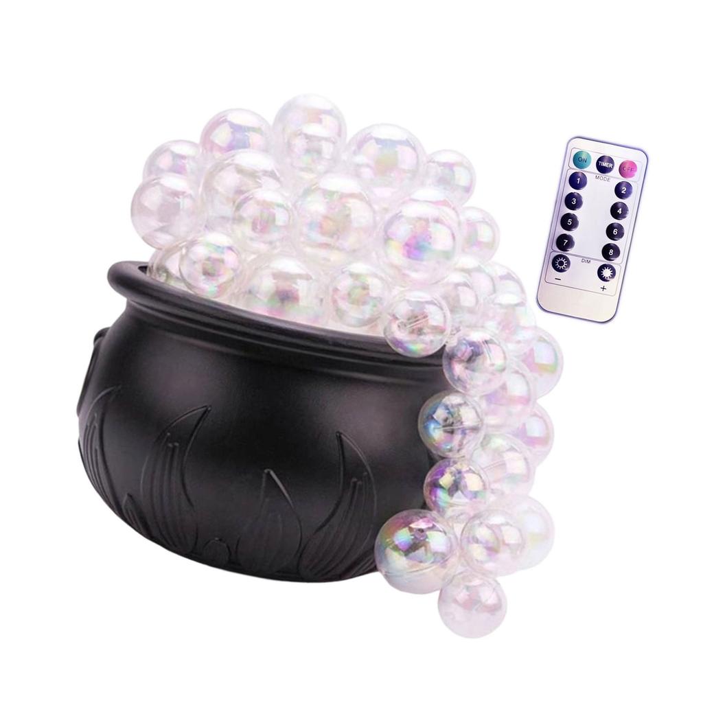 Halloween Witch Cauldron Bubble Bucket Decor With 8 Lighting Modes Remote Control For Spooky Party Decoration