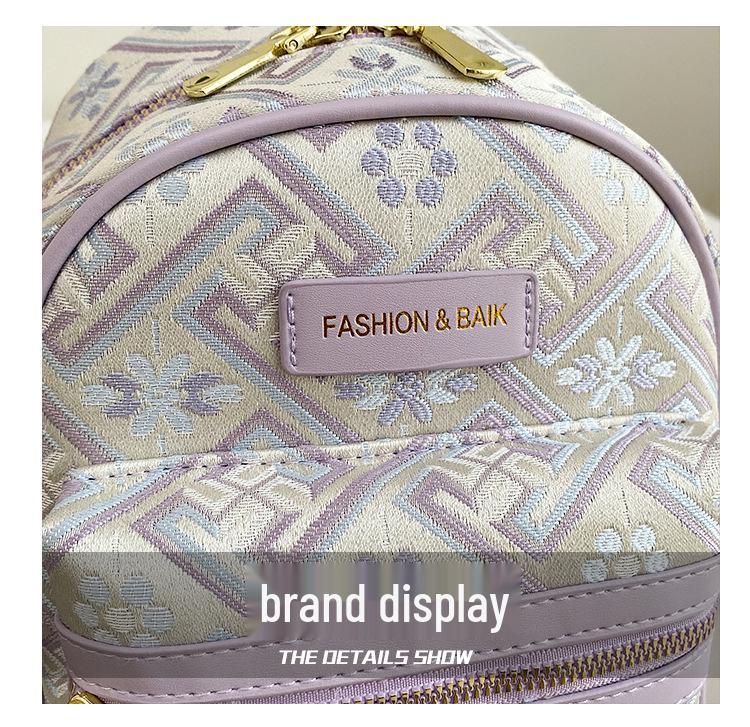 Женский стильный рюкзак Осень-Зима 2025: Большая вместимость, повседневный принт, идеально подходит для колледжа и поездок на работу