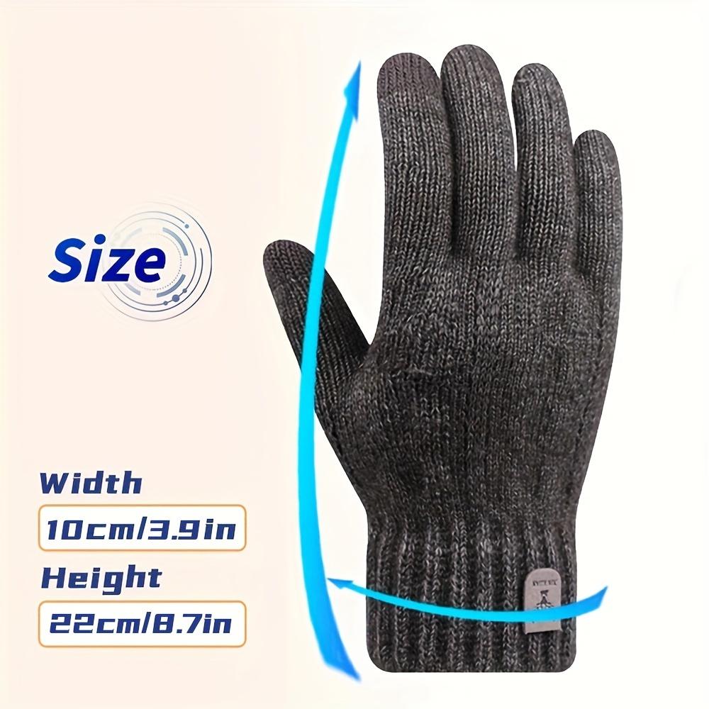 Вязаные перчатки, совместимые с сенсорным экраном, с плюшевой мягкой подкладкой для зимних видов спорта на открытом воздухе