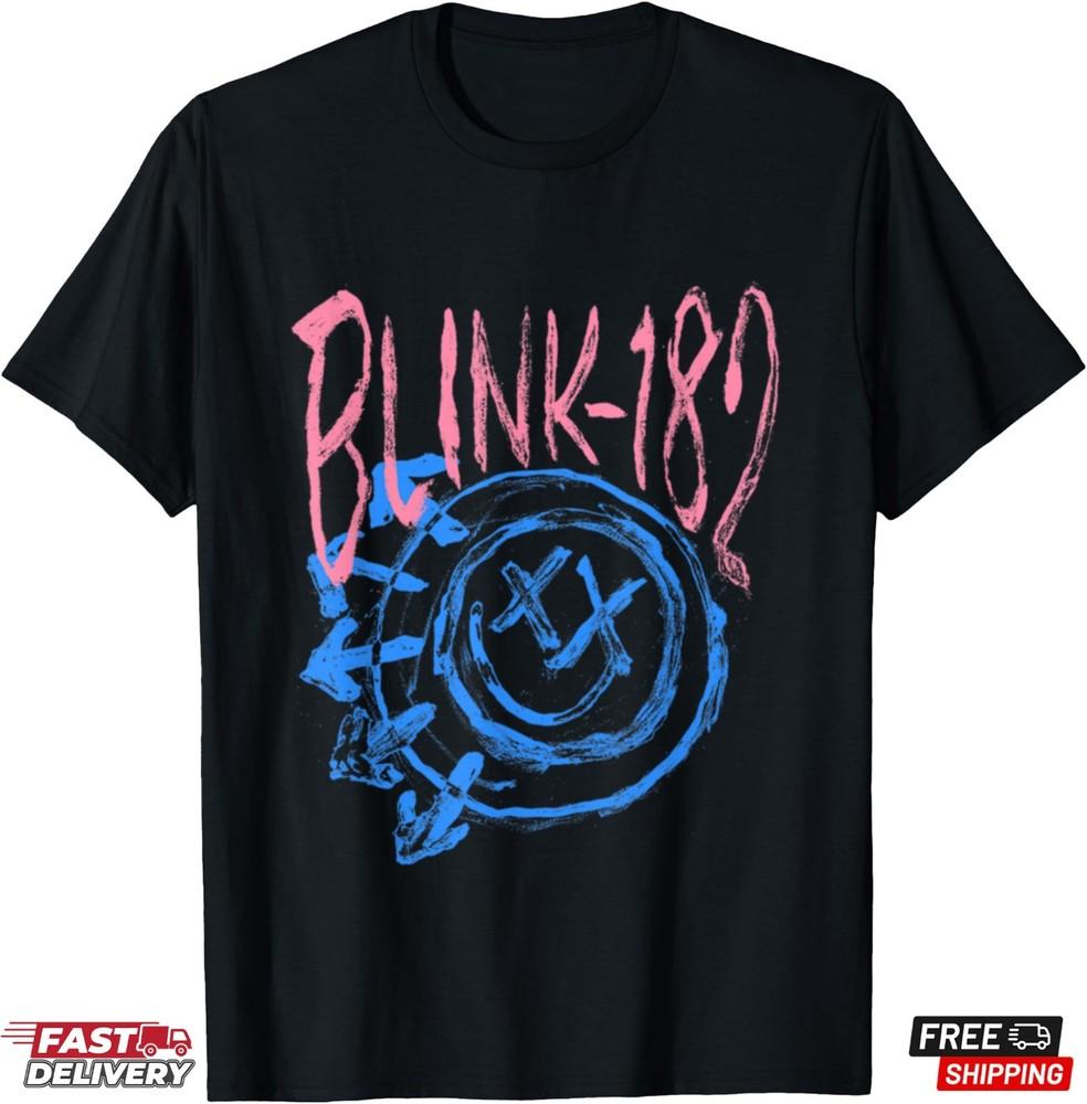 Blink-182 Smiley T-Shirt Rock Band Shirt Family Rock Fan Shirt Unisex T-Shirt