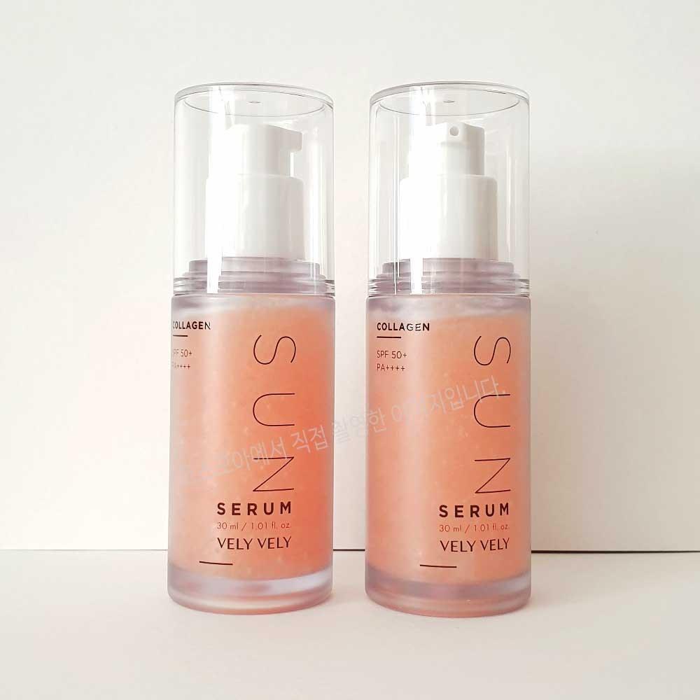 VELY VELY Collagen (contains 68% Moisture Essence) Sun Serum, 30ml, 2 Units